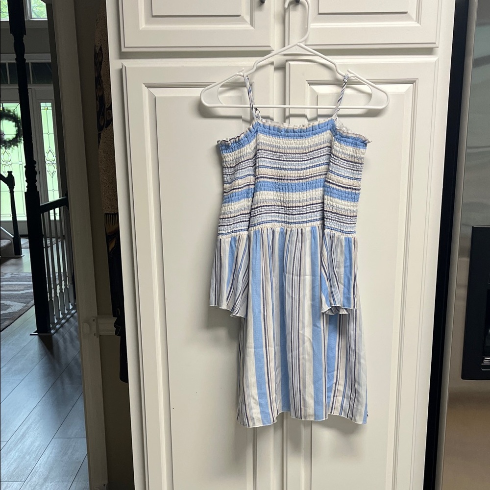 Truly Me by Sara Sara Striped Blue and White Sundress